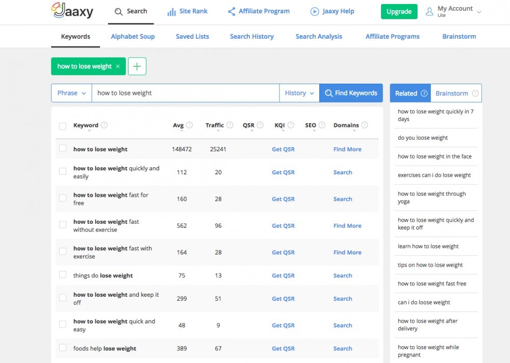 keyword research in seo Jaaxy keyword platform photo