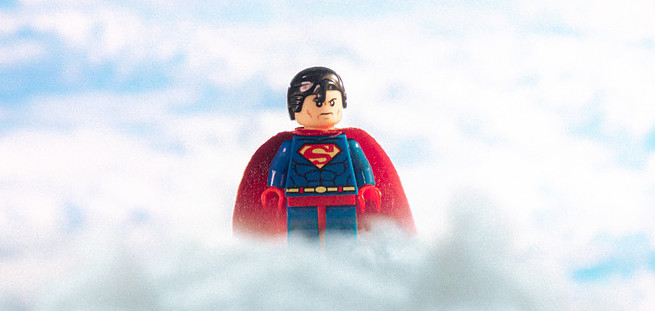 How To Optimize Google Ads: Photo Of Lego Superman In The Sky Wearing Cape