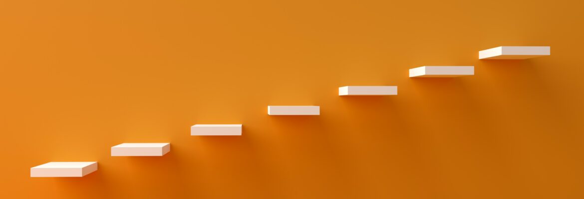 what is the value ladder in marketing? Photo of floating steps resembling a ladder