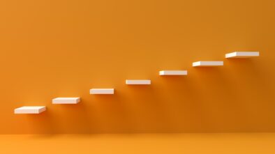 what is the value ladder in marketing? Photo of floating steps resembling a ladder