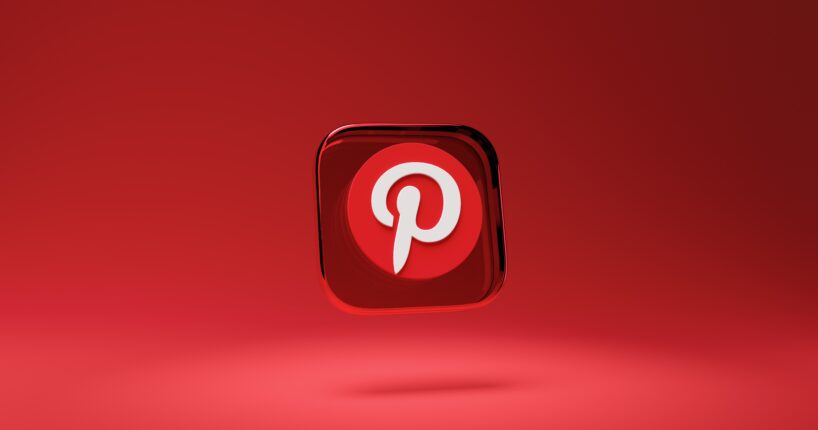 How to grow pinterest account: Photo of pinterest icon with red background
